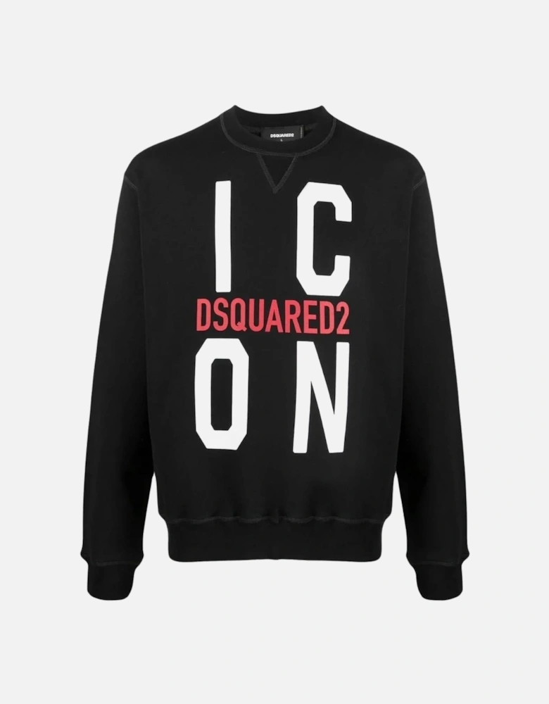 Big Icon Printed logo Sweatshirt in Black
