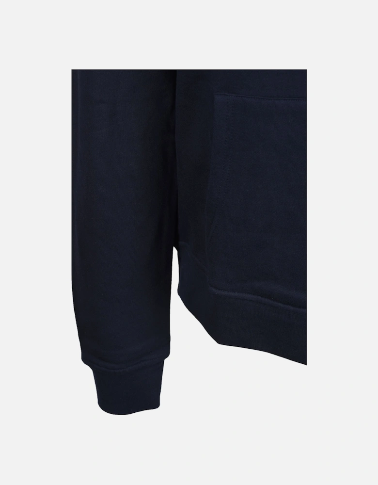 Club Check Hoodie Fleece Navy