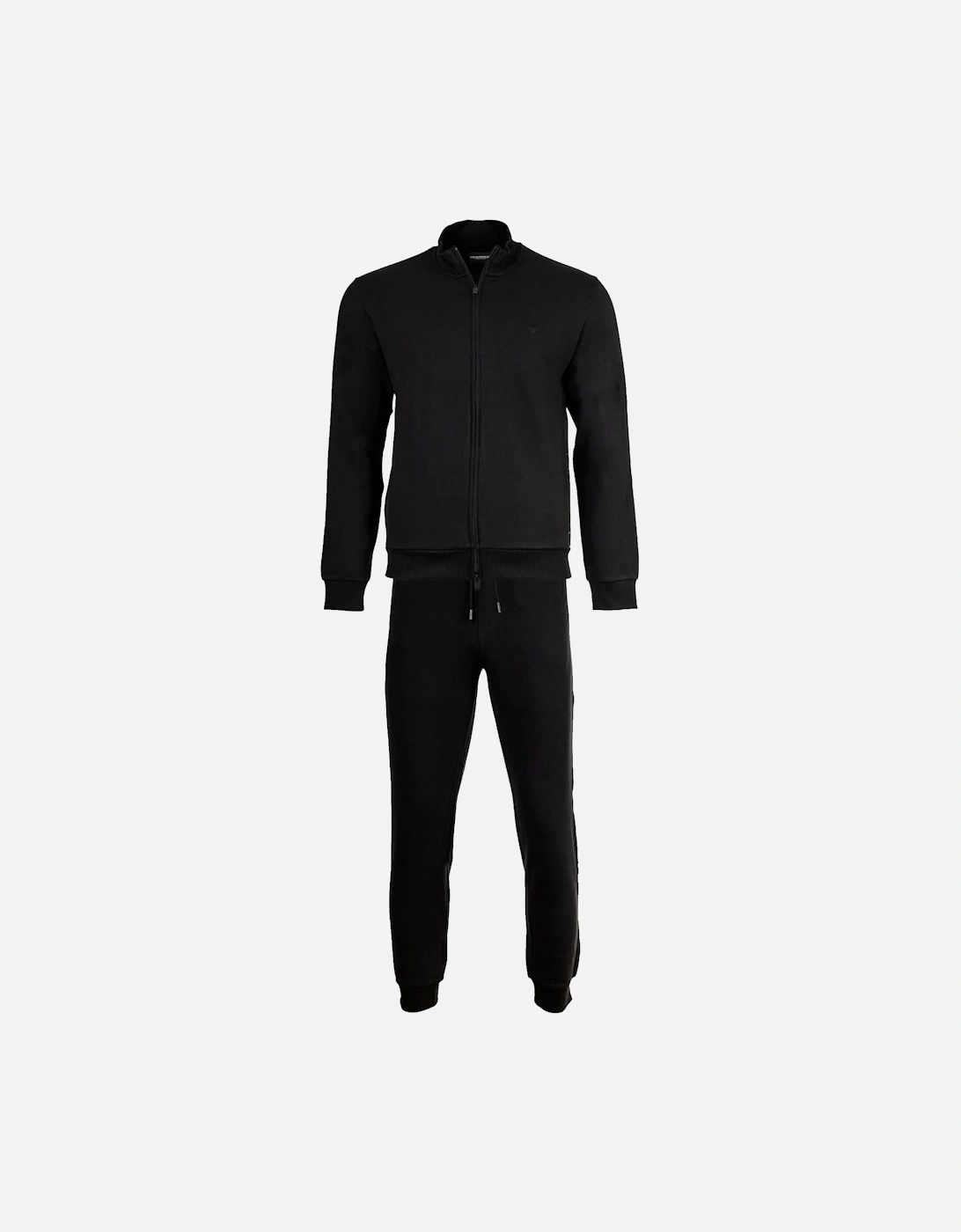 Lounge Side Logo Full Zip Tracksuit Black, 5 of 4