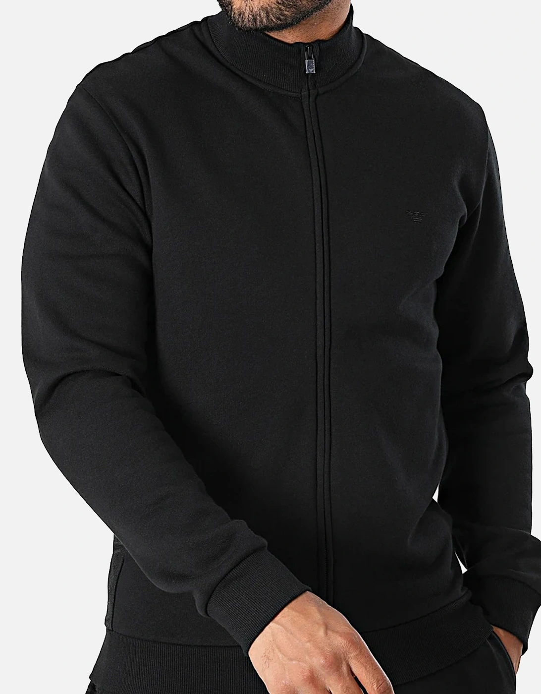 Lounge Side Logo Full Zip Tracksuit Black, 4 of 3