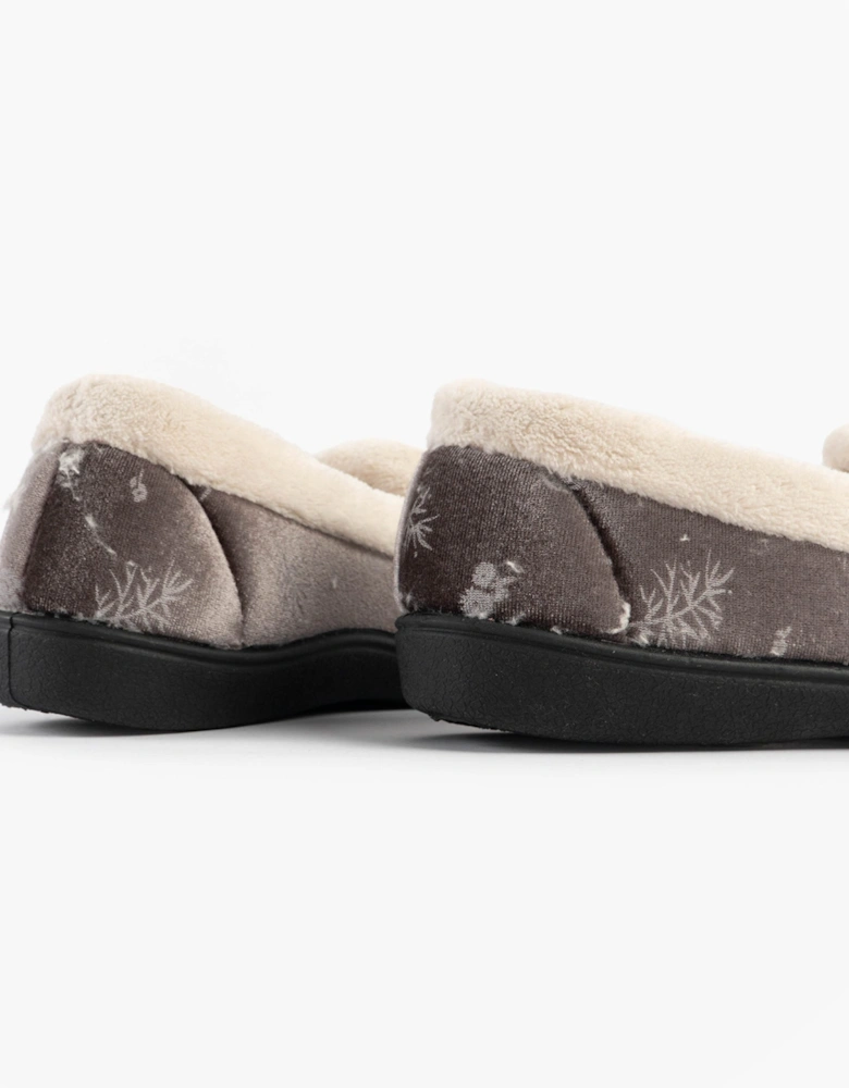 Jo & Joe ANNIE Womens Full Slippers Grey