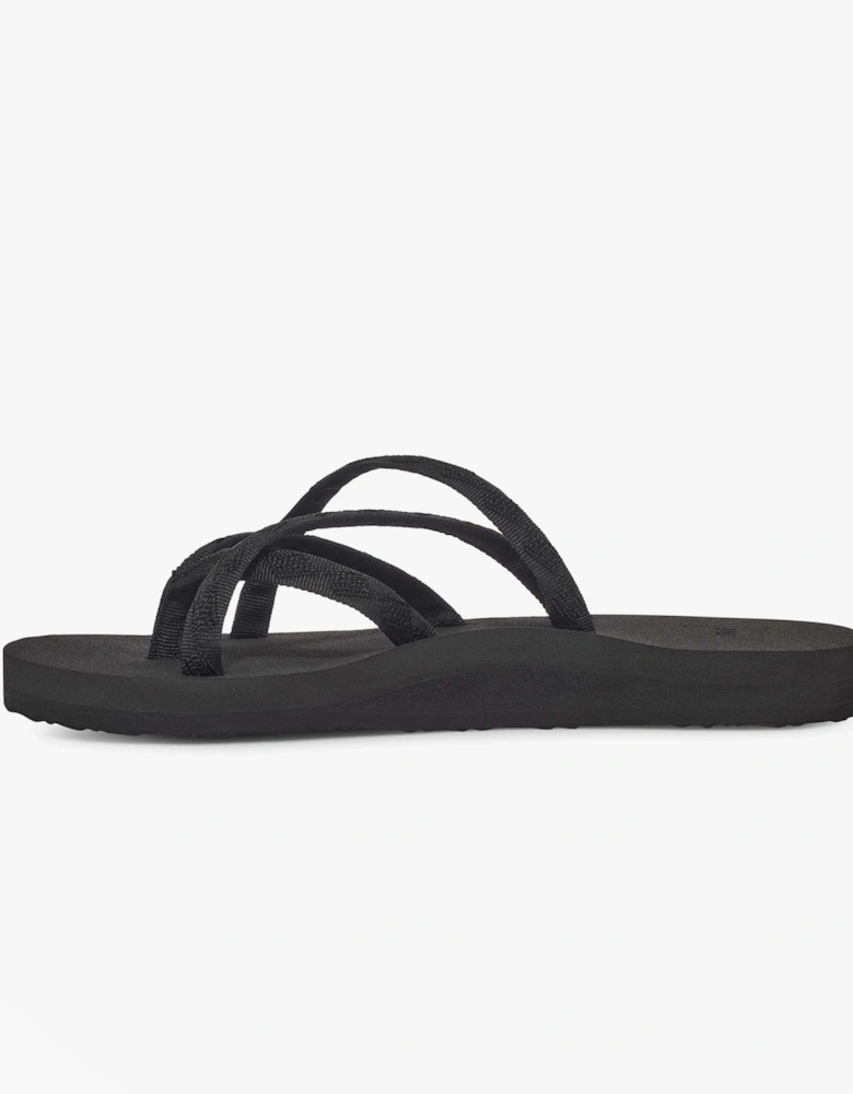 OLOWAHU Womens Flip Flop All Black