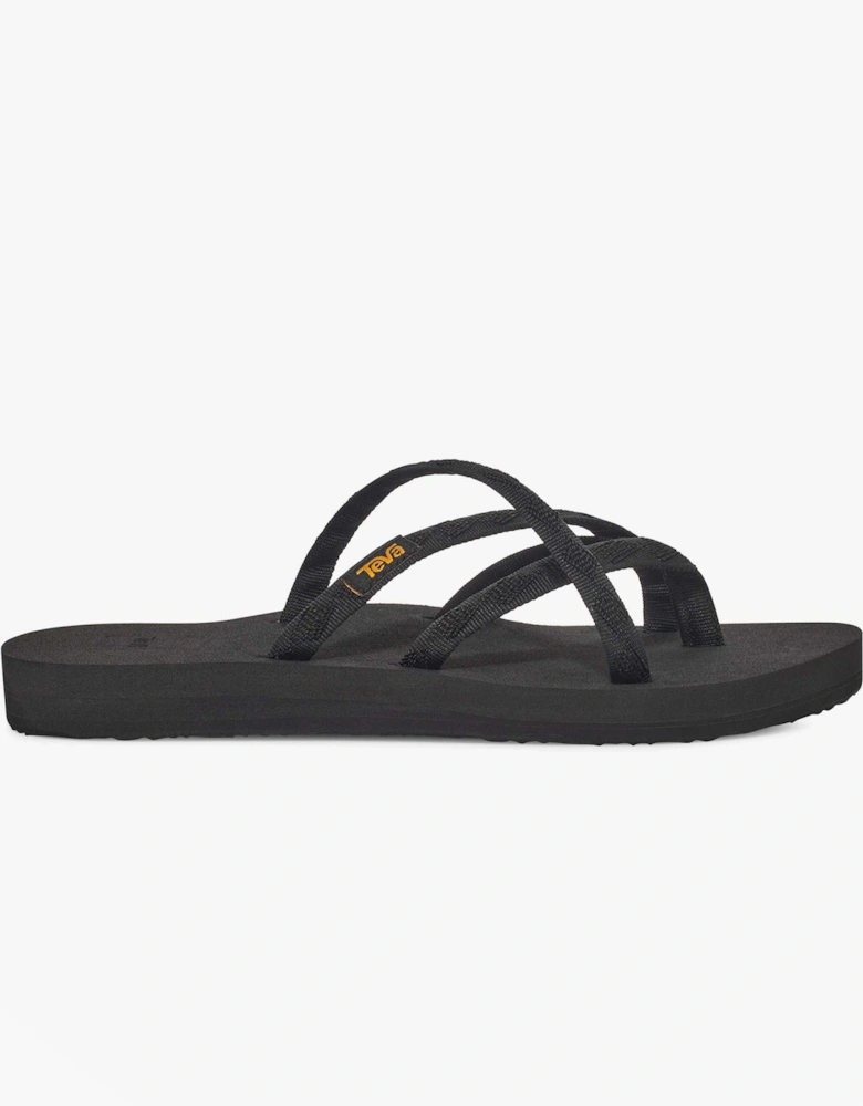 OLOWAHU Womens Flip Flop All Black