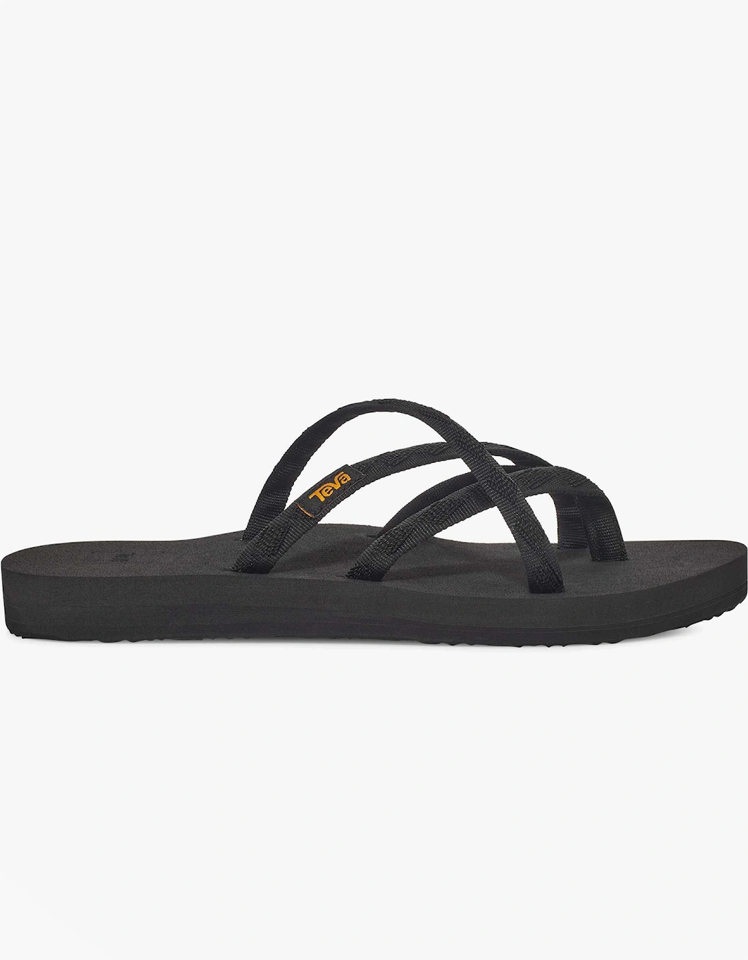 OLOWAHU Womens Flip Flop All Black, 5 of 4