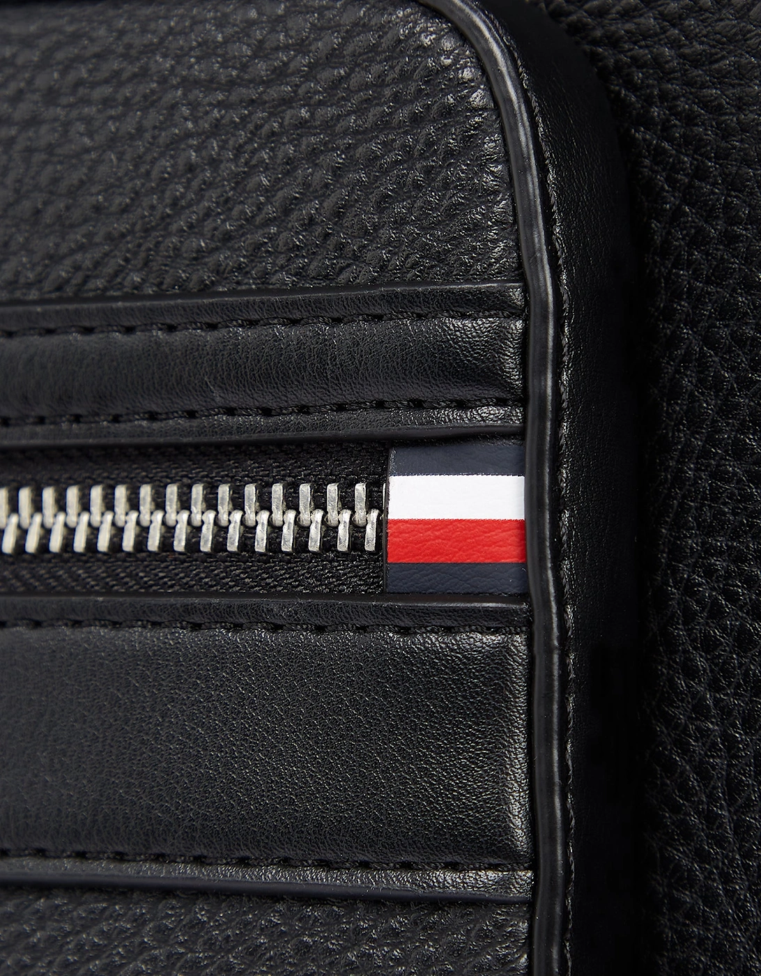 PEBBLE GRAIN METAL LOGO Mens Laptop Bag Black