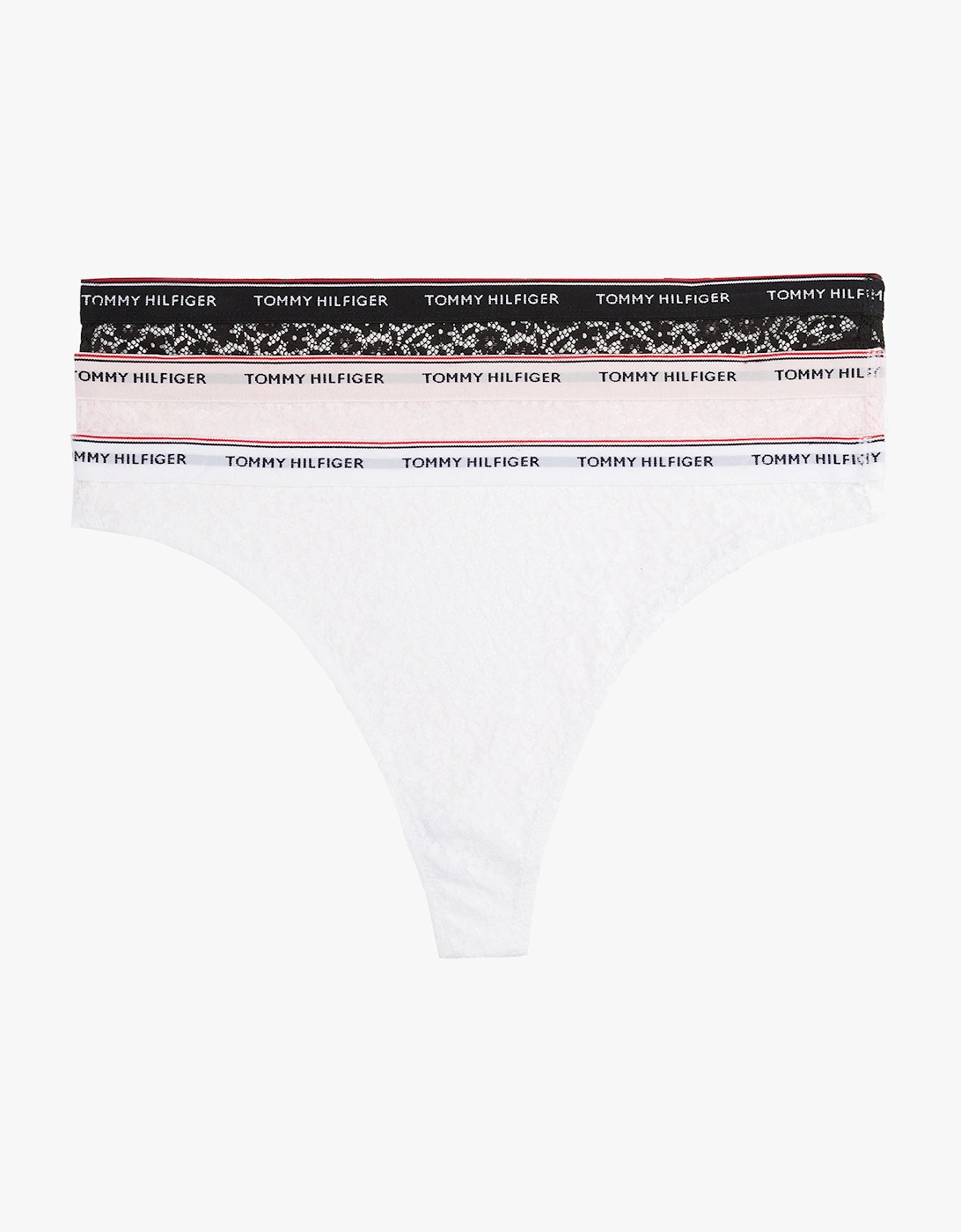 Womens 3 Pack Thong Lace Multicoloured, 5 of 4