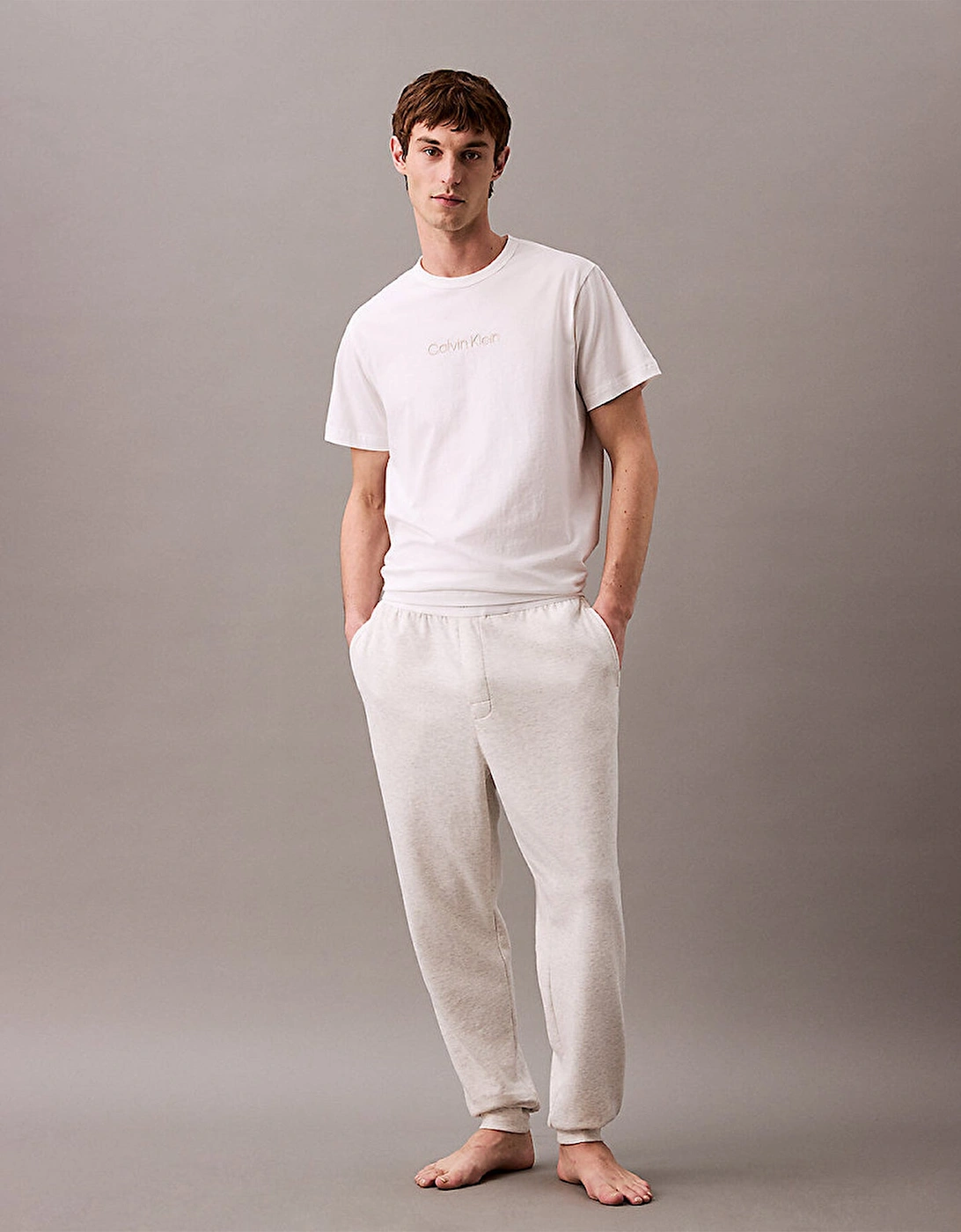 ICON COTTON TERRY Mens Lounge Joggers Grey Heather, 5 of 4