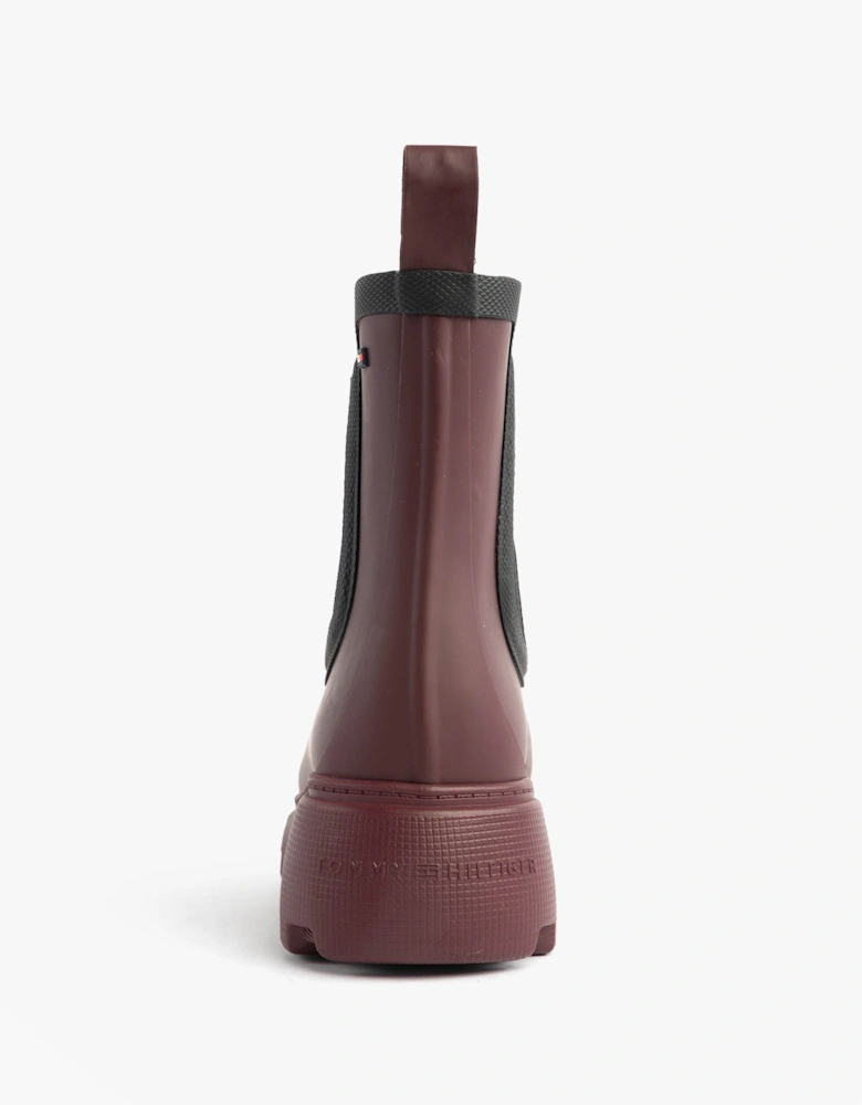 FLAG ANKLE RAINBOOT Womens Boots Rosewood Brown