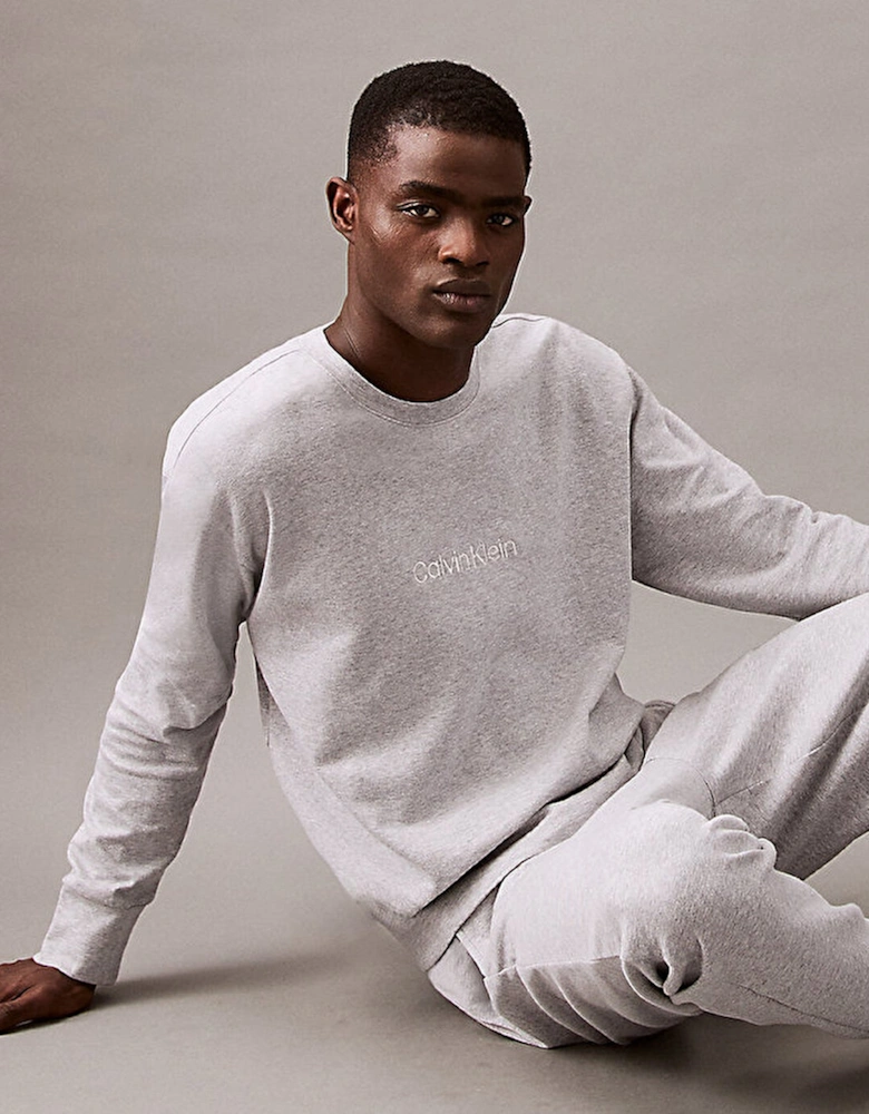 ICON COTTON TERRY Mens Sweatshirt Medium Grey Heather