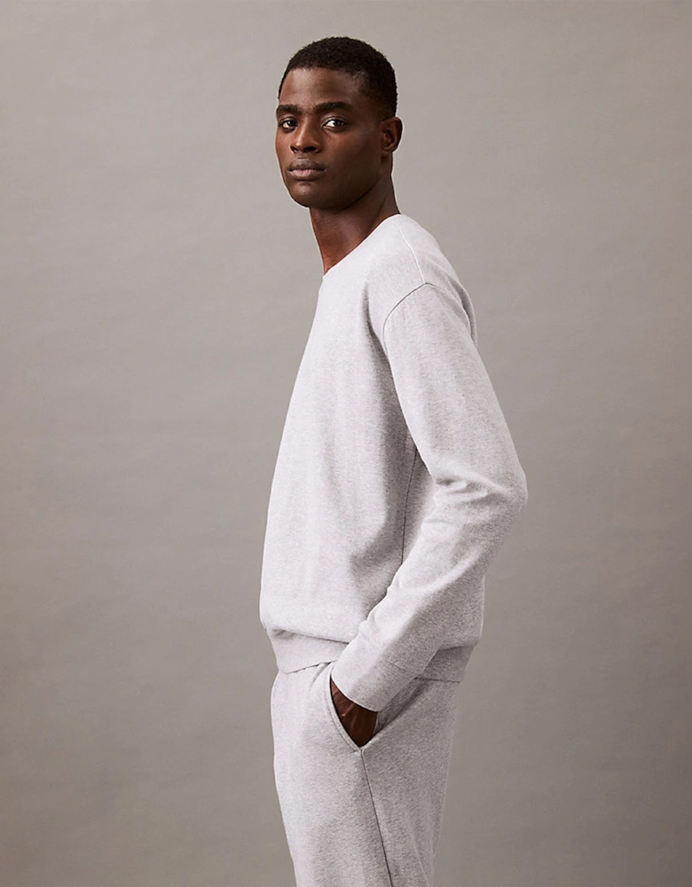 ICON COTTON TERRY Mens Sweatshirt Medium Grey Heather