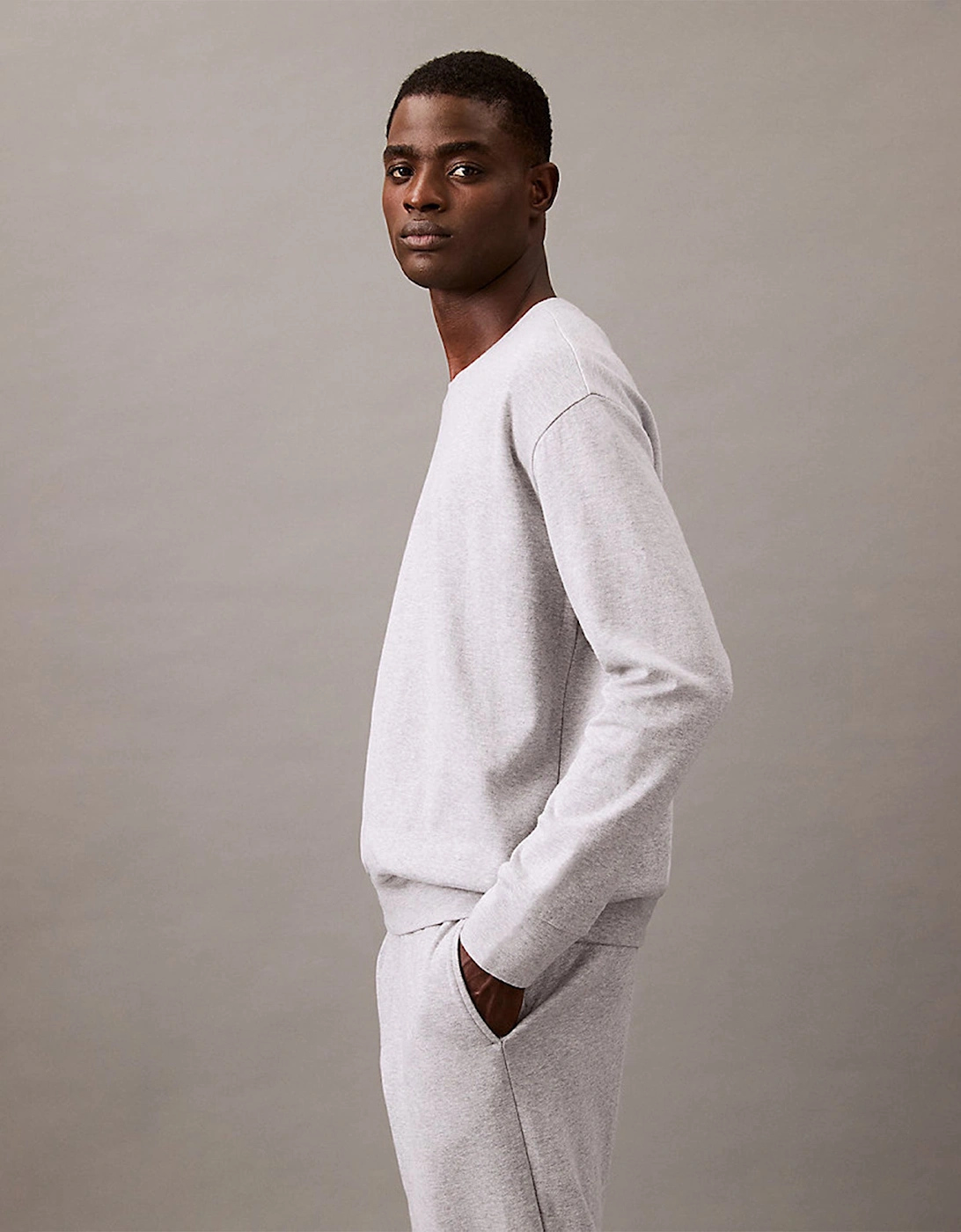 ICON COTTON TERRY Mens Sweatshirt Medium Grey Heather