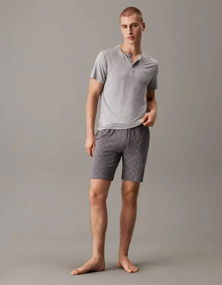 ICON COTTON STRETCH  Mens Lounge Shorts Diamond Logo/Smoked Pearl