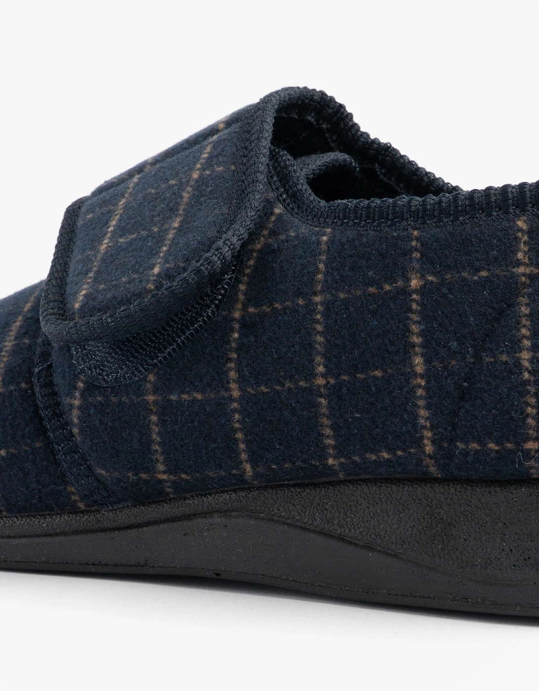 Jo & Joe DENNIS Mens Adjustable Full Slippers Navy
