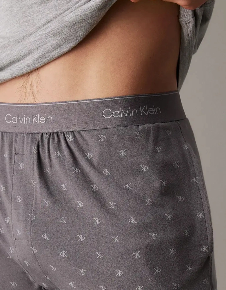 ICON COTTON STRETCH  Mens Lounge Shorts Diamond Logo/Smoked Pearl