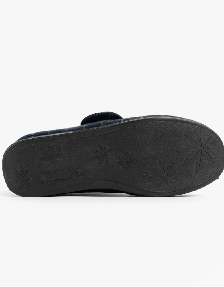 Jo & Joe DENNIS Mens Adjustable Full Slippers Navy