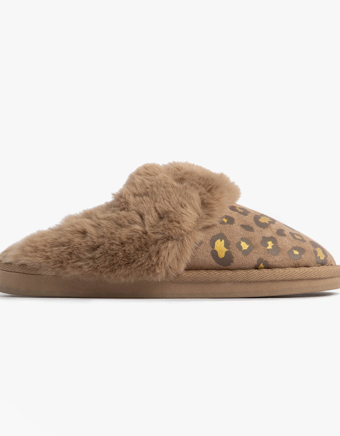 Jo & Joe MILA Womens Mule Slippers Chestnut Leopard, 7 of 6