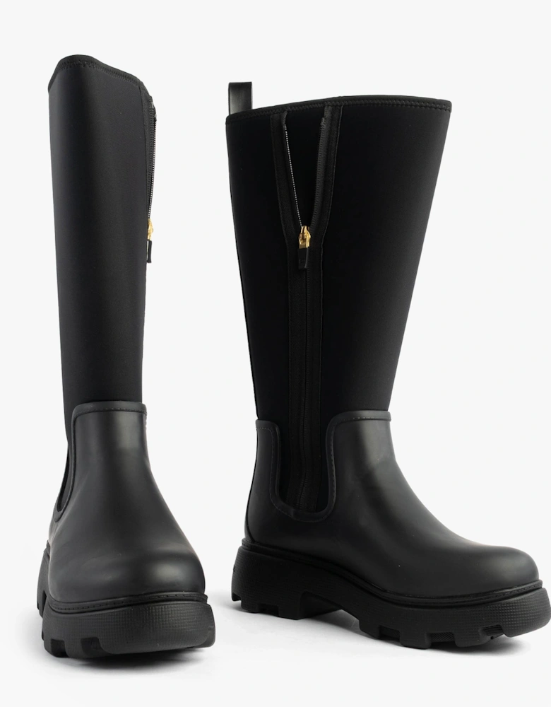 FLAG LONG RAINBOOT Womens Boots Black