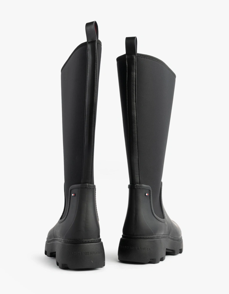 FLAG LONG RAINBOOT Womens Boots Black