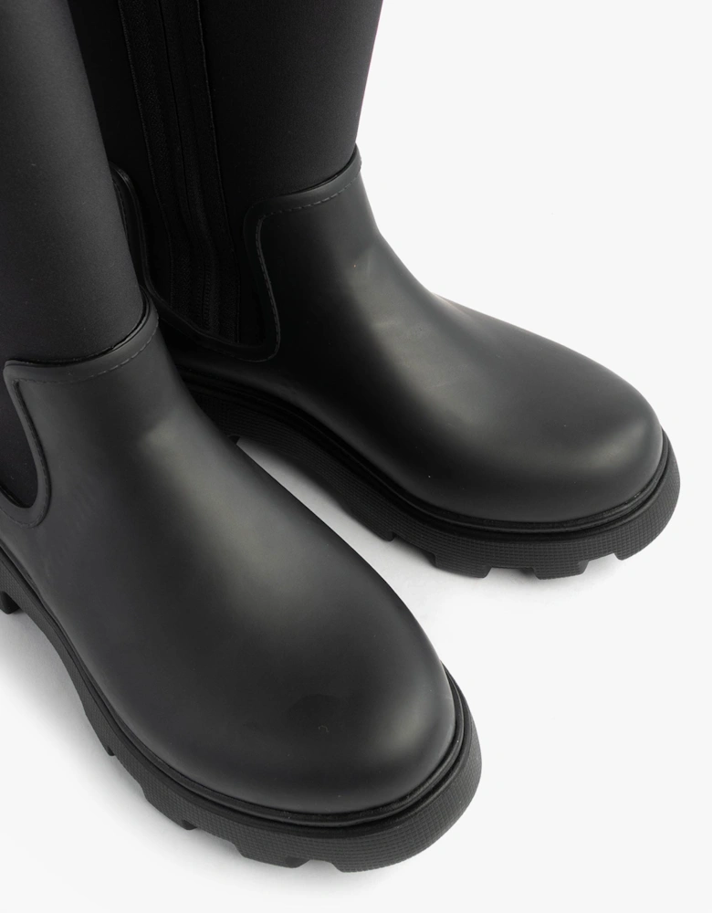 FLAG LONG RAINBOOT Womens Boots Black