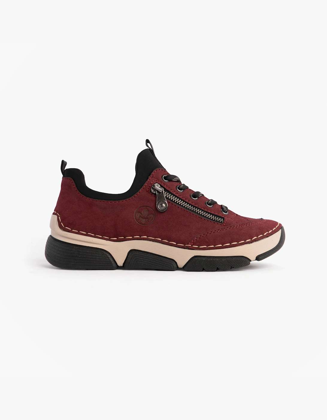 Rieker Women's Black Zip Up Comfort Trainer - Image 4