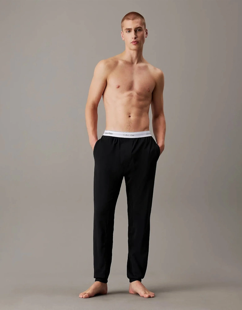 ICON COTTON STRETCH Mens Lounge Joggers Black