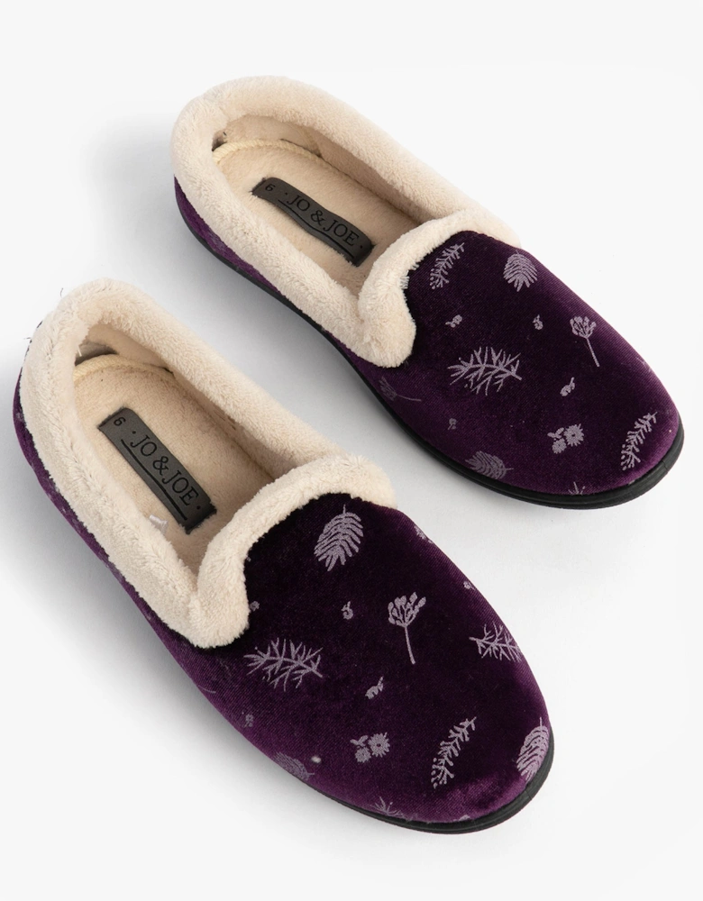Jo & Joe ANNIE Womens Full Slippers Purple