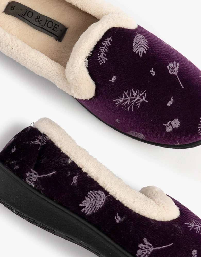 Jo & Joe ANNIE Womens Full Slippers Purple