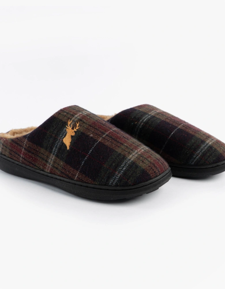 Jo & Joe NIDDERDALE Mens Mule Slippers Brown