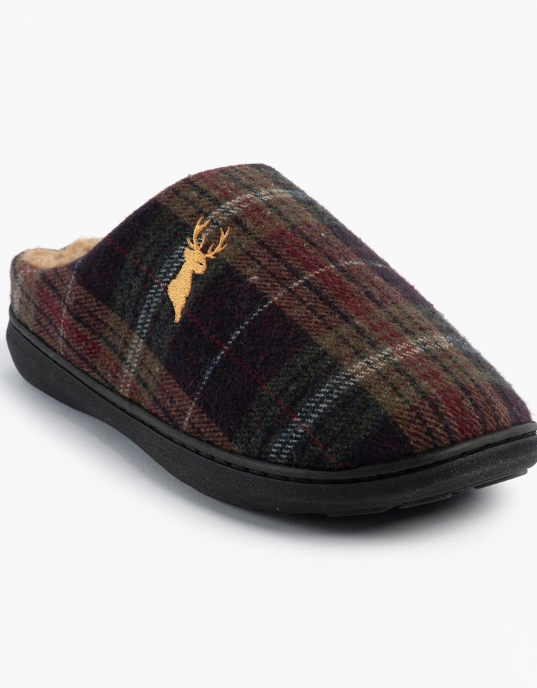 Jo & Joe NIDDERDALE Mens Mule Slippers Brown