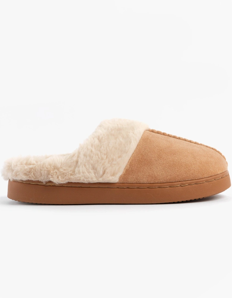 Jo & Joe ZOE Womens Mule Slippers Chestnut