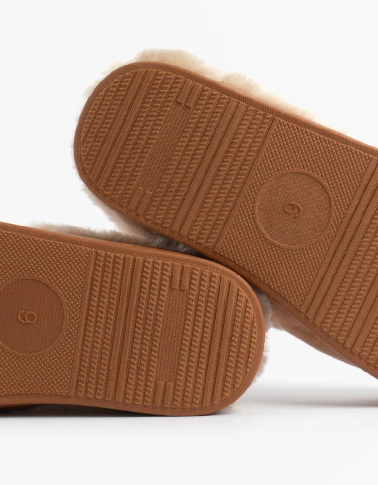 Jo & Joe ZOE Womens Mule Slippers Chestnut