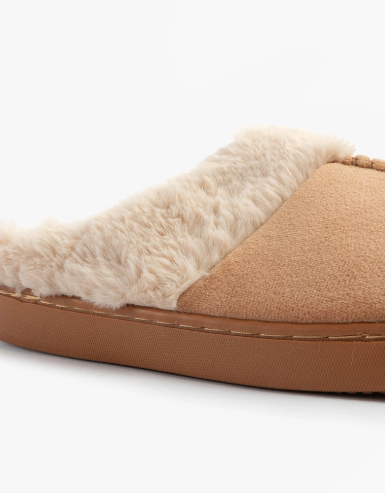 Jo & Joe ZOE Womens Mule Slippers Chestnut