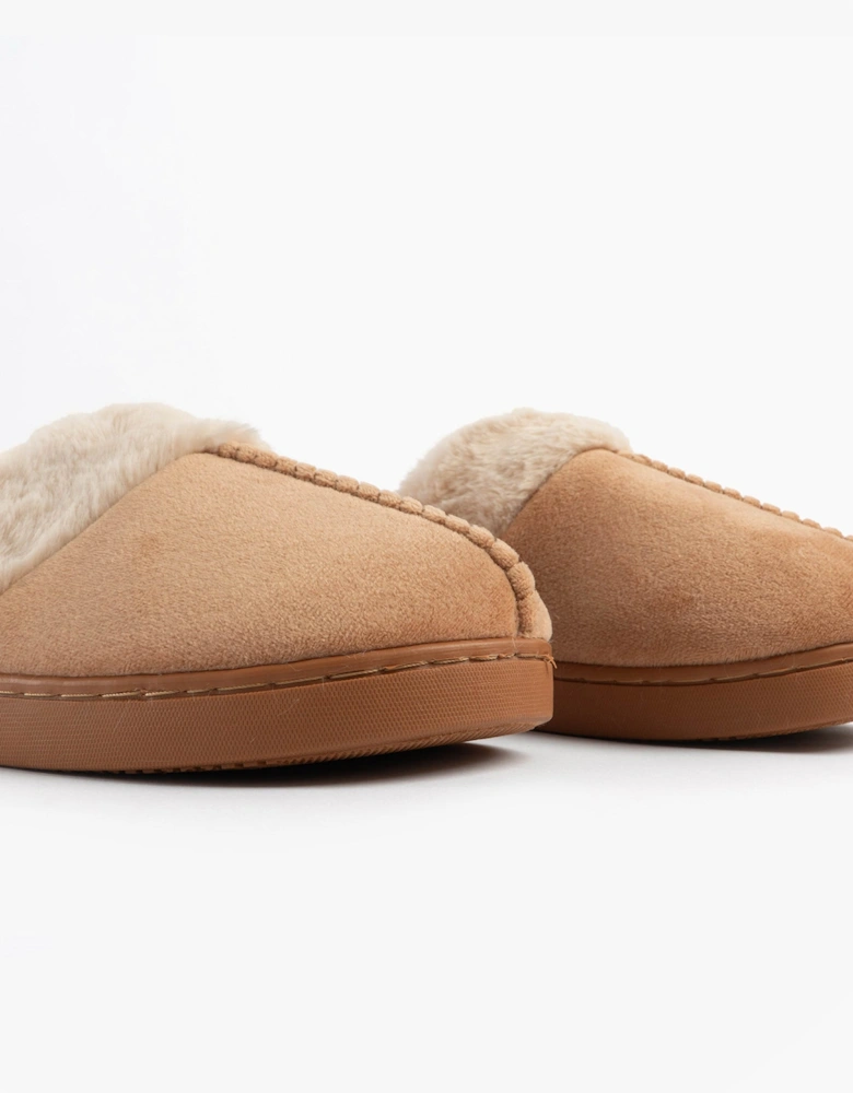 Jo & Joe ZOE Womens Mule Slippers Chestnut