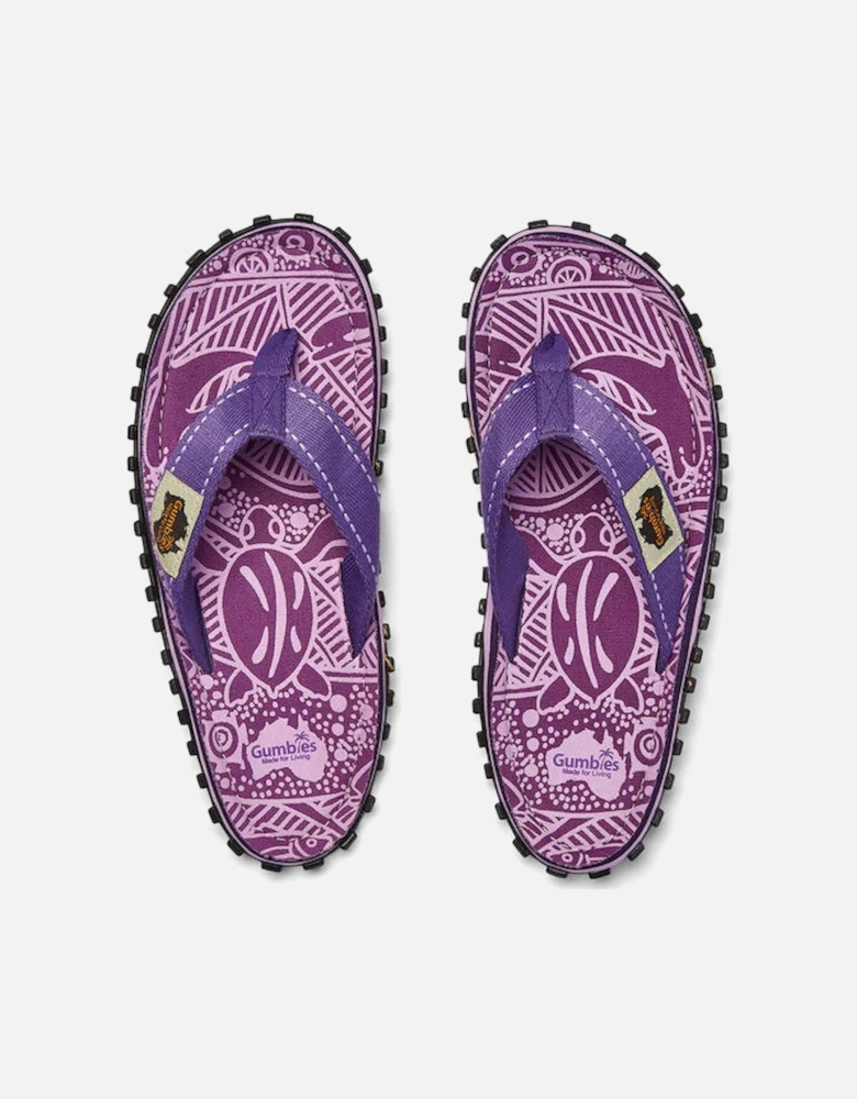 ISLANDER Unisex Flip-Flops Purple Signature