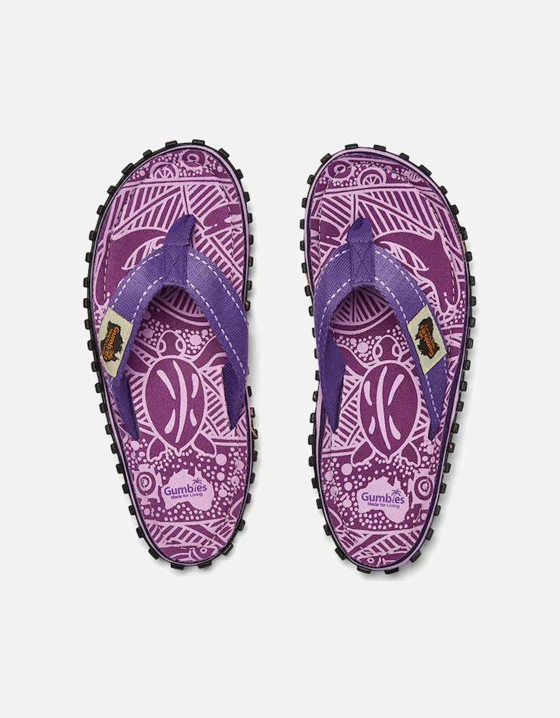 ISLANDER Unisex Flip-Flops Purple Signature, 7 of 6