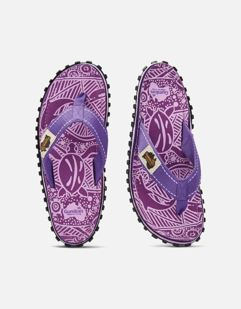 ISLANDER Unisex Flip-Flops Purple Signature
