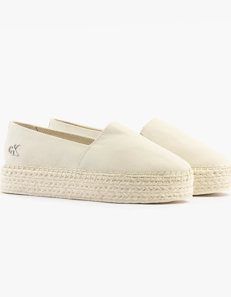 FLATFORM Espadrille Womens Canvas & Plimsolls Turtle Dove