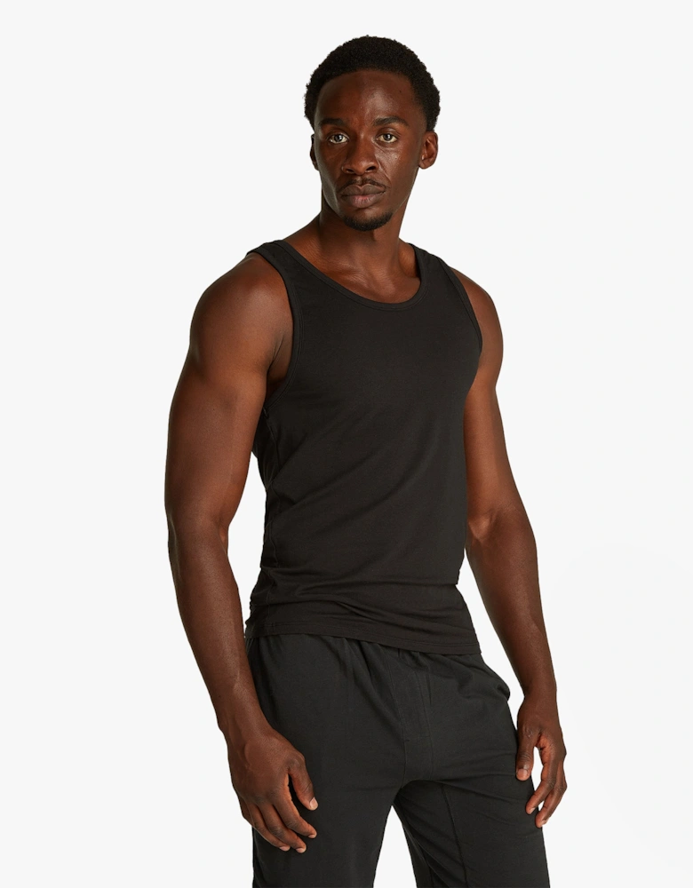 3 Pack Mens Lounge Tank Tops Black