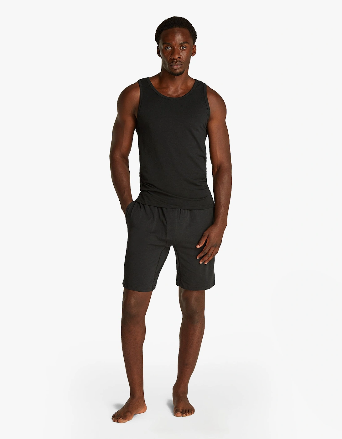 3 Pack Mens Lounge Tank Tops Black