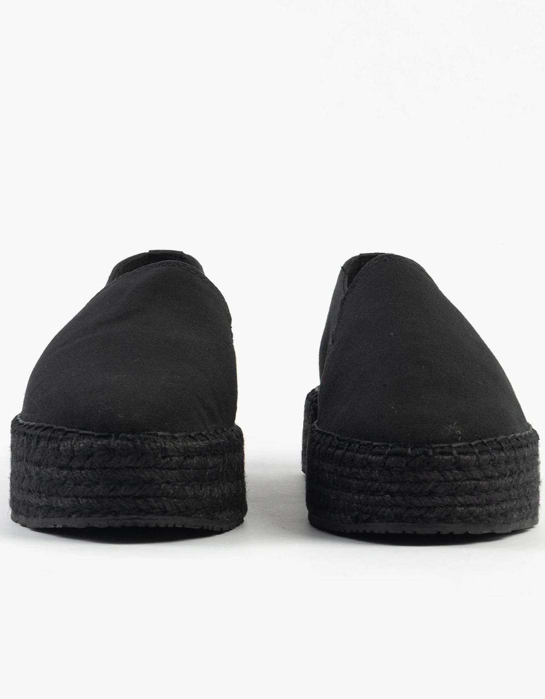 FLATFORM Espadrille Womens Canvas & Plimsolls Triple Black