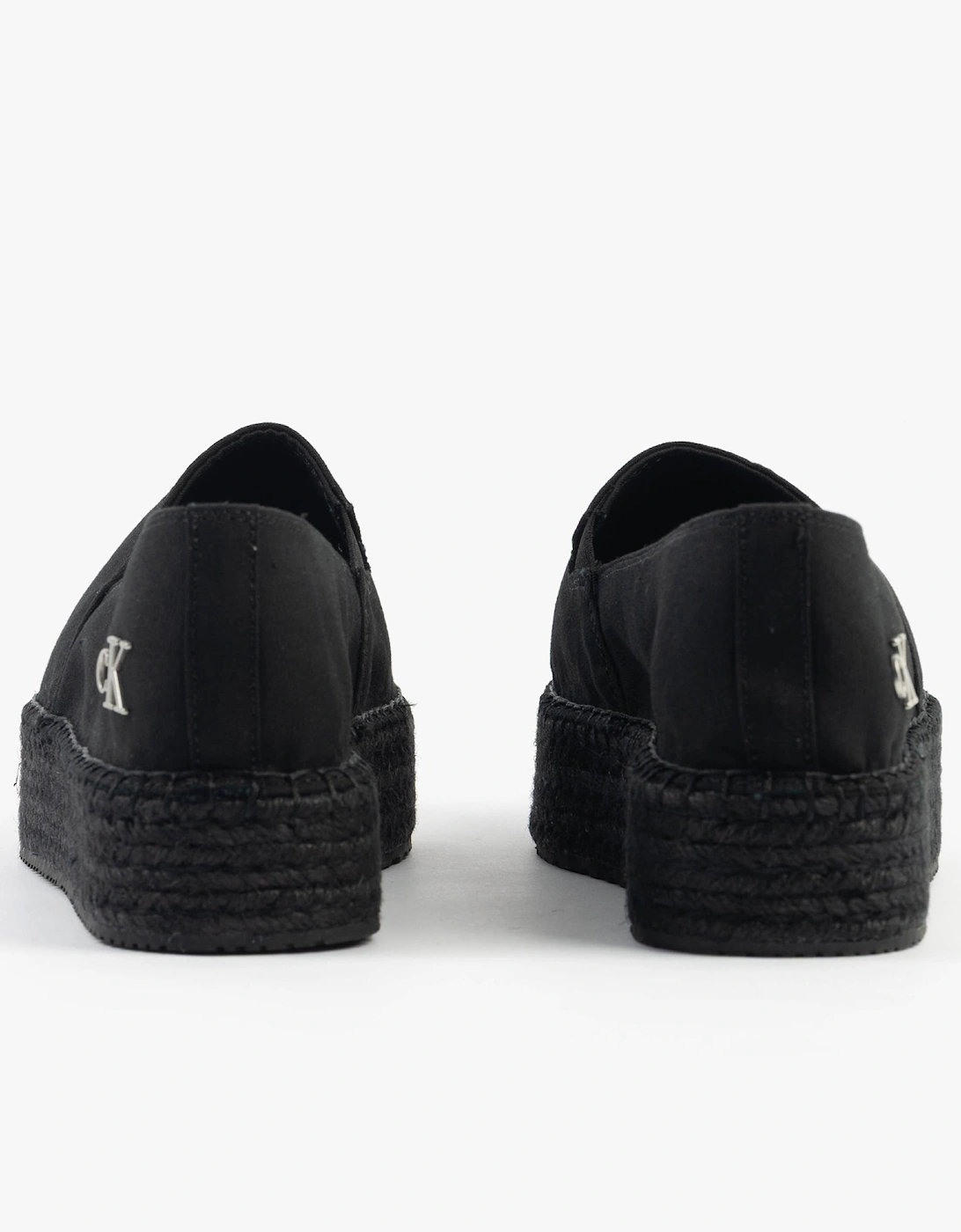FLATFORM Espadrille Womens Canvas & Plimsolls Triple Black