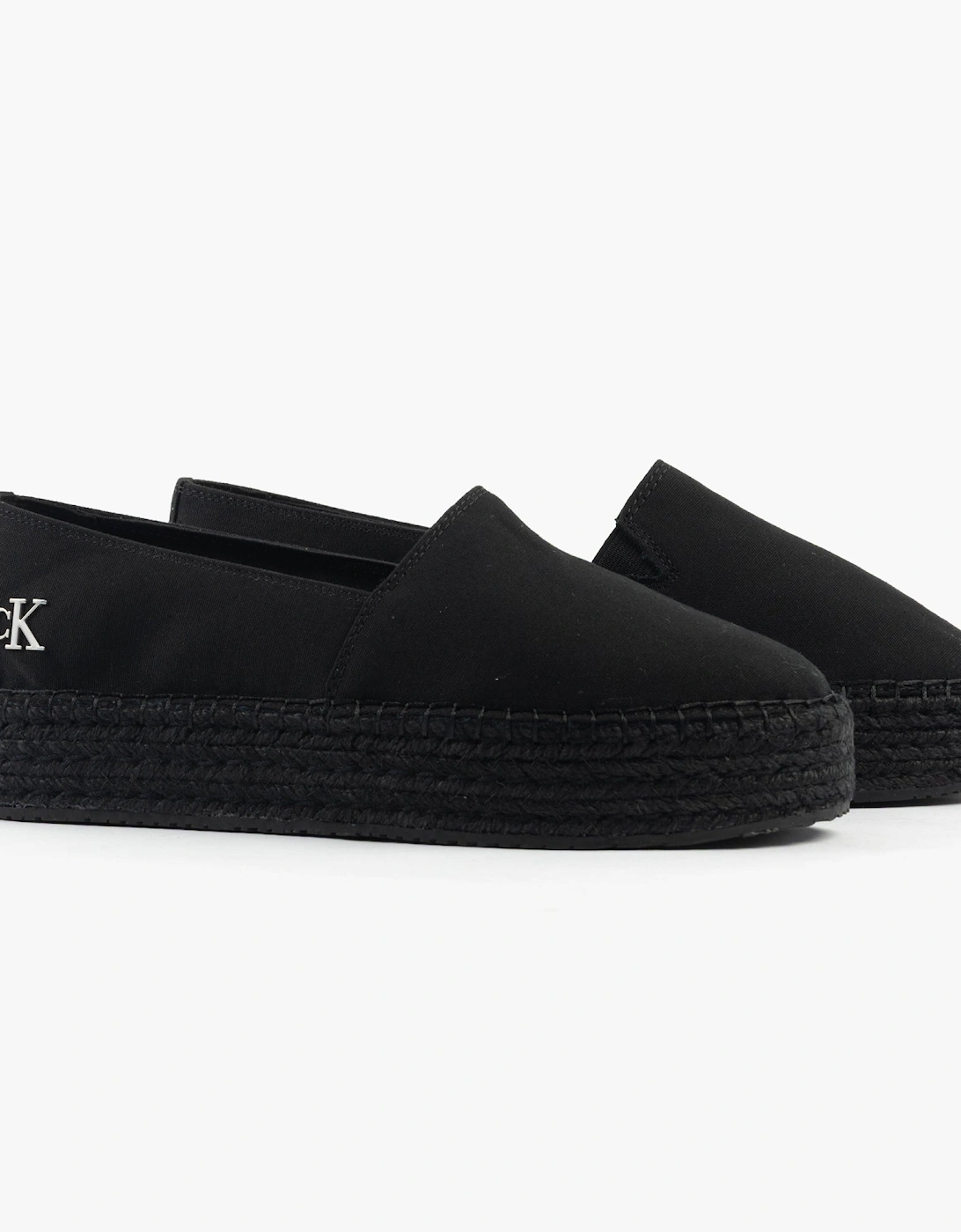 FLATFORM Espadrille Womens Canvas & Plimsolls Triple Black