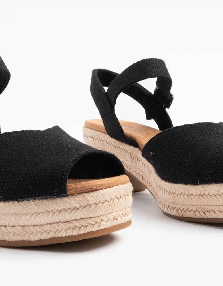 ISLA PEEP TOE Womens Sandals Black