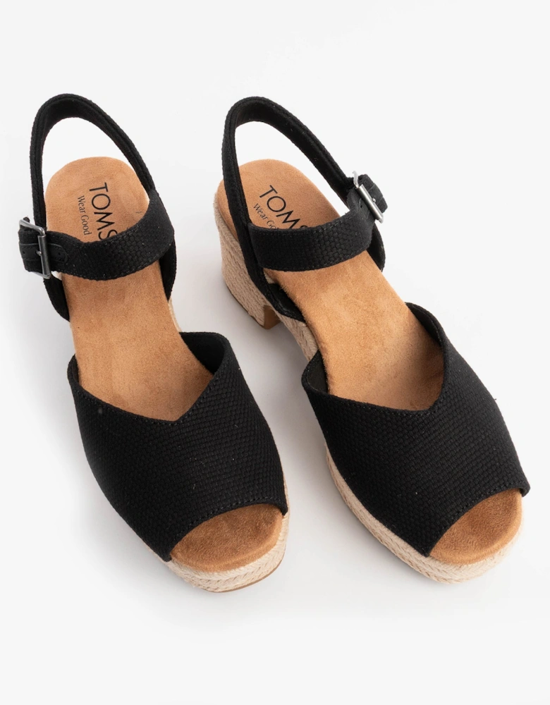 ISLA PEEP TOE Womens Sandals Black