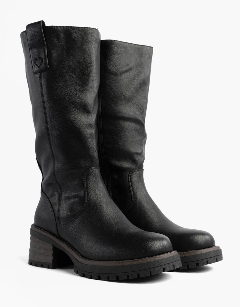 EVELINA Womens Long Boots Black