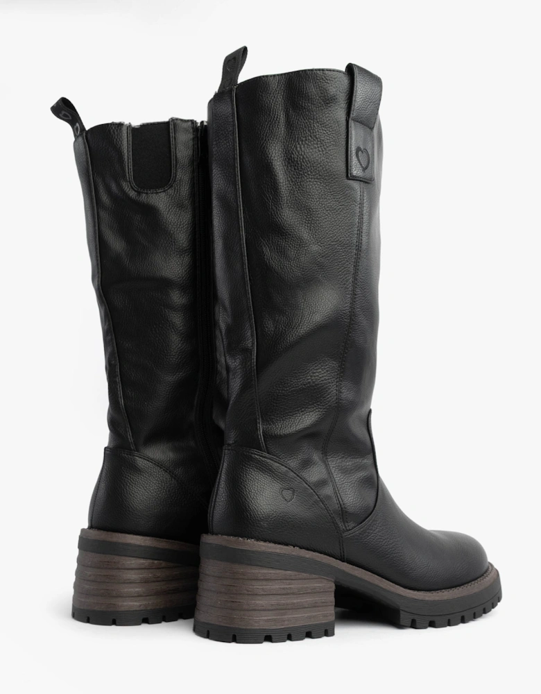 EVELINA Womens Long Boots Black
