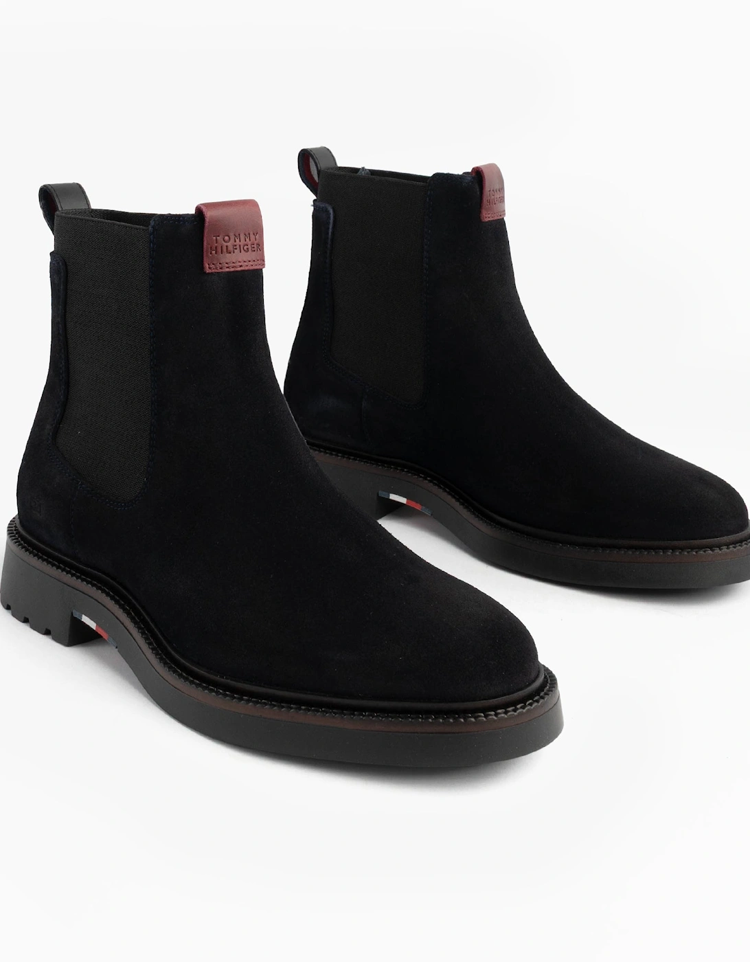 HILFIGER COMFORT Mens Suede Chelsea Boots Desert Sky