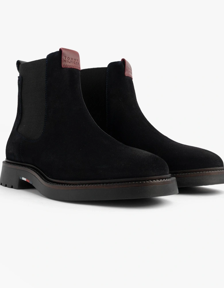 HILFIGER COMFORT Mens Suede Chelsea Boots Desert Sky
