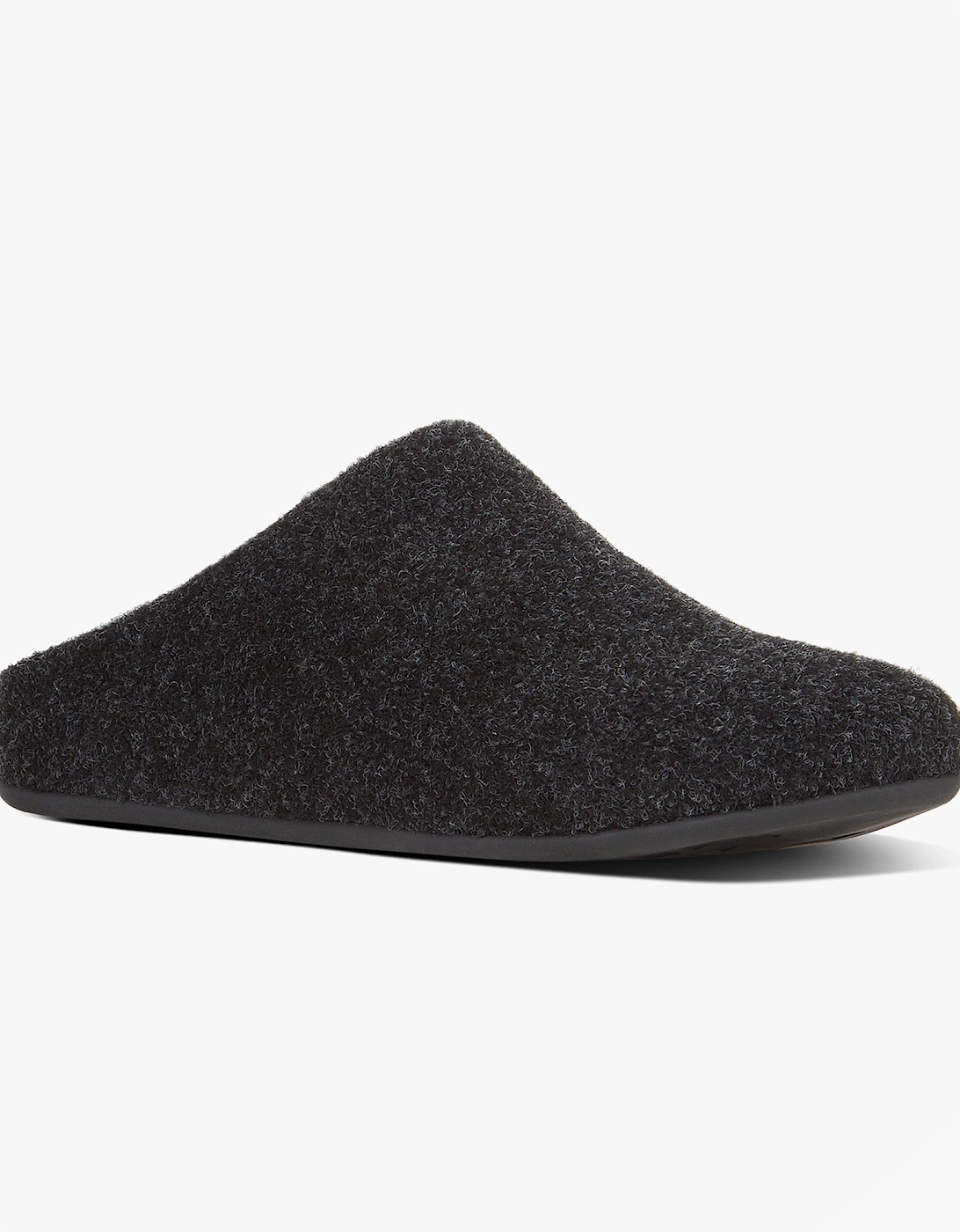 CHRISSIE Womens Felt Slippers Black
