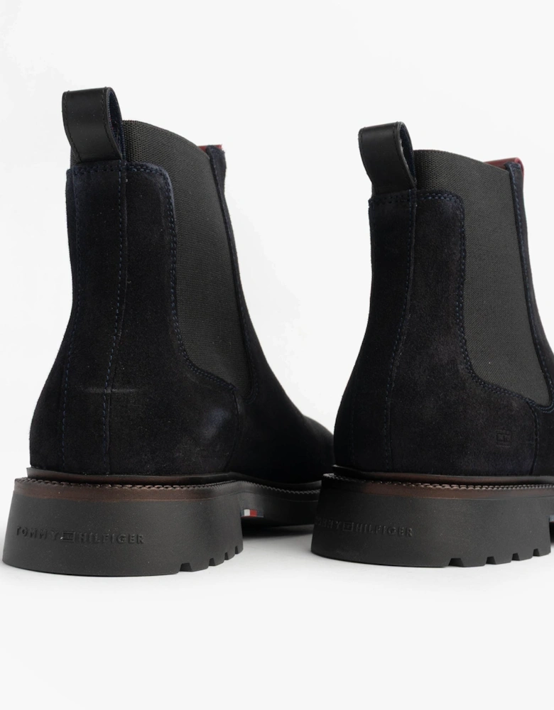 HILFIGER COMFORT Mens Suede Chelsea Boots Desert Sky
